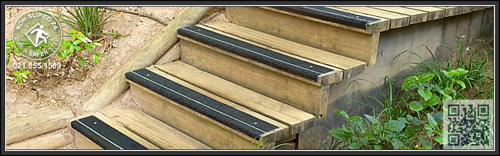 fibreglass nosings on wood decking steps